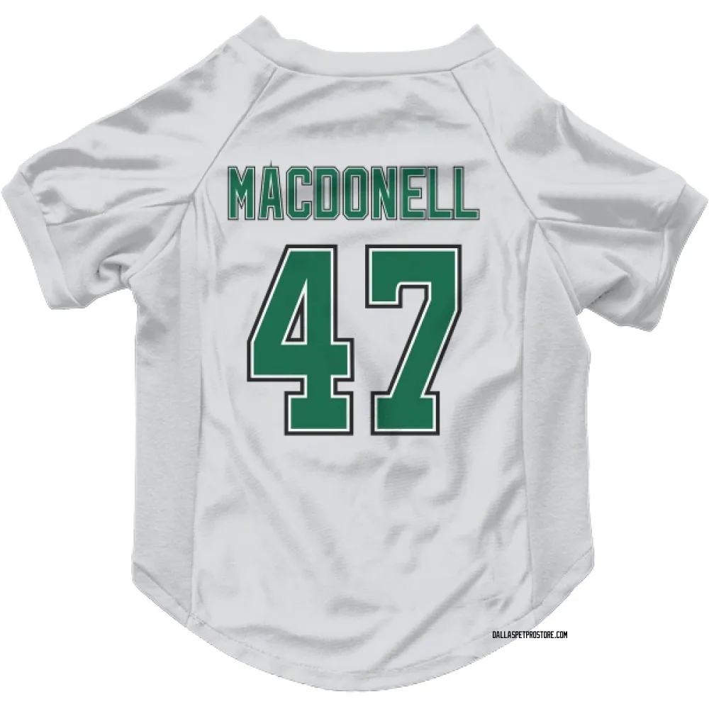 Dallas Stars Angus Macdonell White Pet Jersey for Dog & Cat