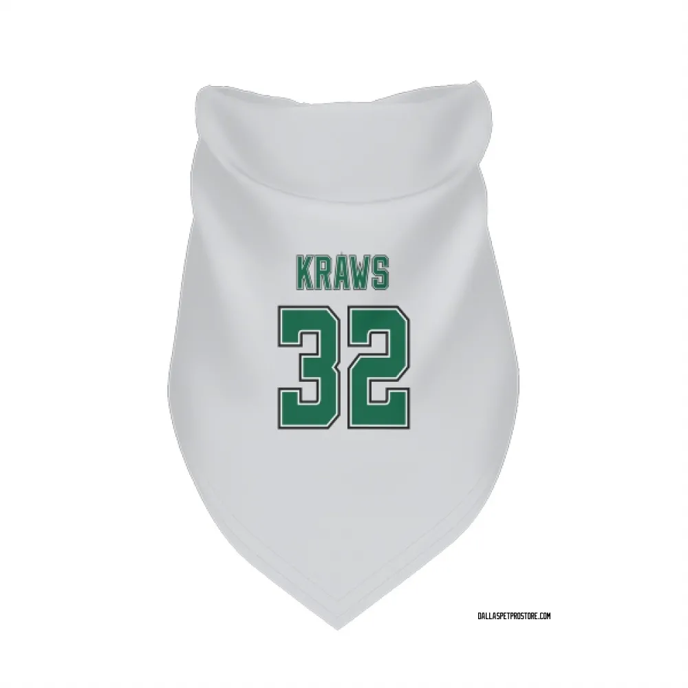 Dallas Stars Ben Kraws White Pet Bandana for Dog & Cat