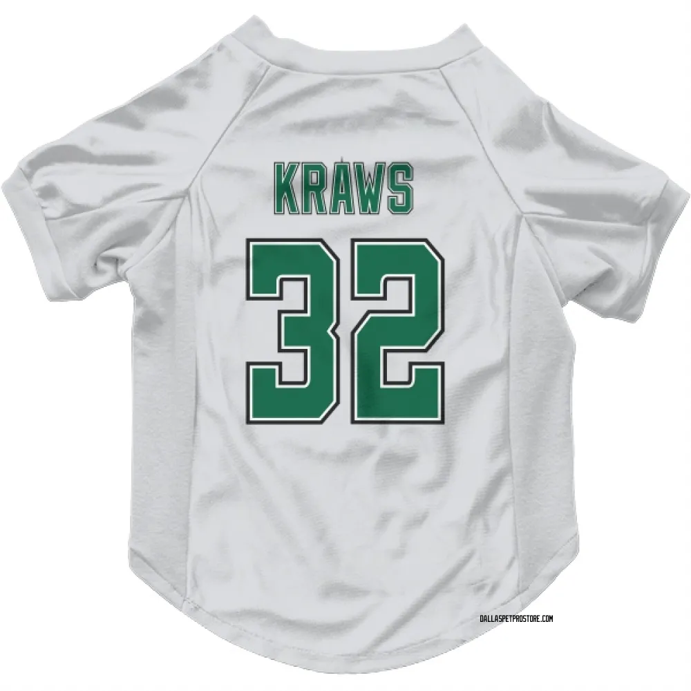 Dallas Stars Ben Kraws White Pet Jersey for Dog & Cat