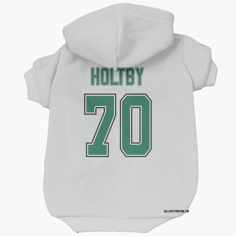 Dallas Stars Braden Holtby White Pet Hoodie for Dog & Cat