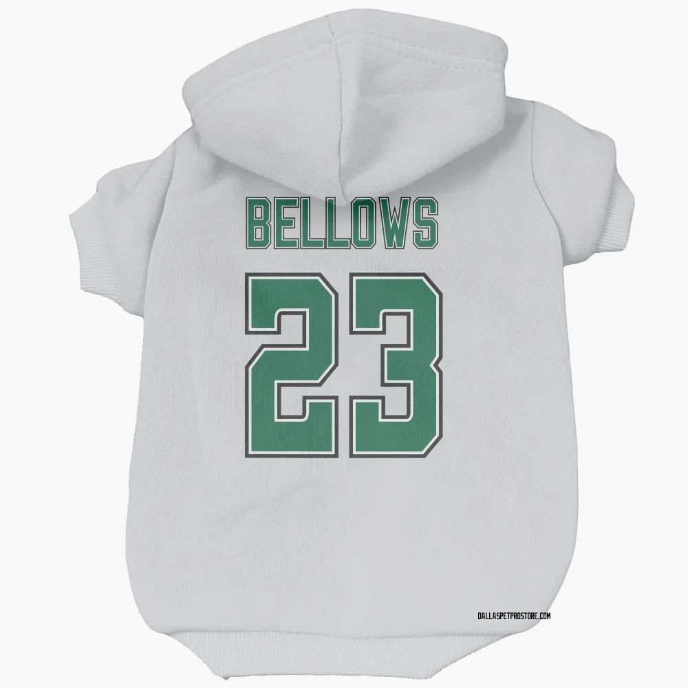 Dallas Stars Brian Bellows White Pet Hoodie for Dog & Cat