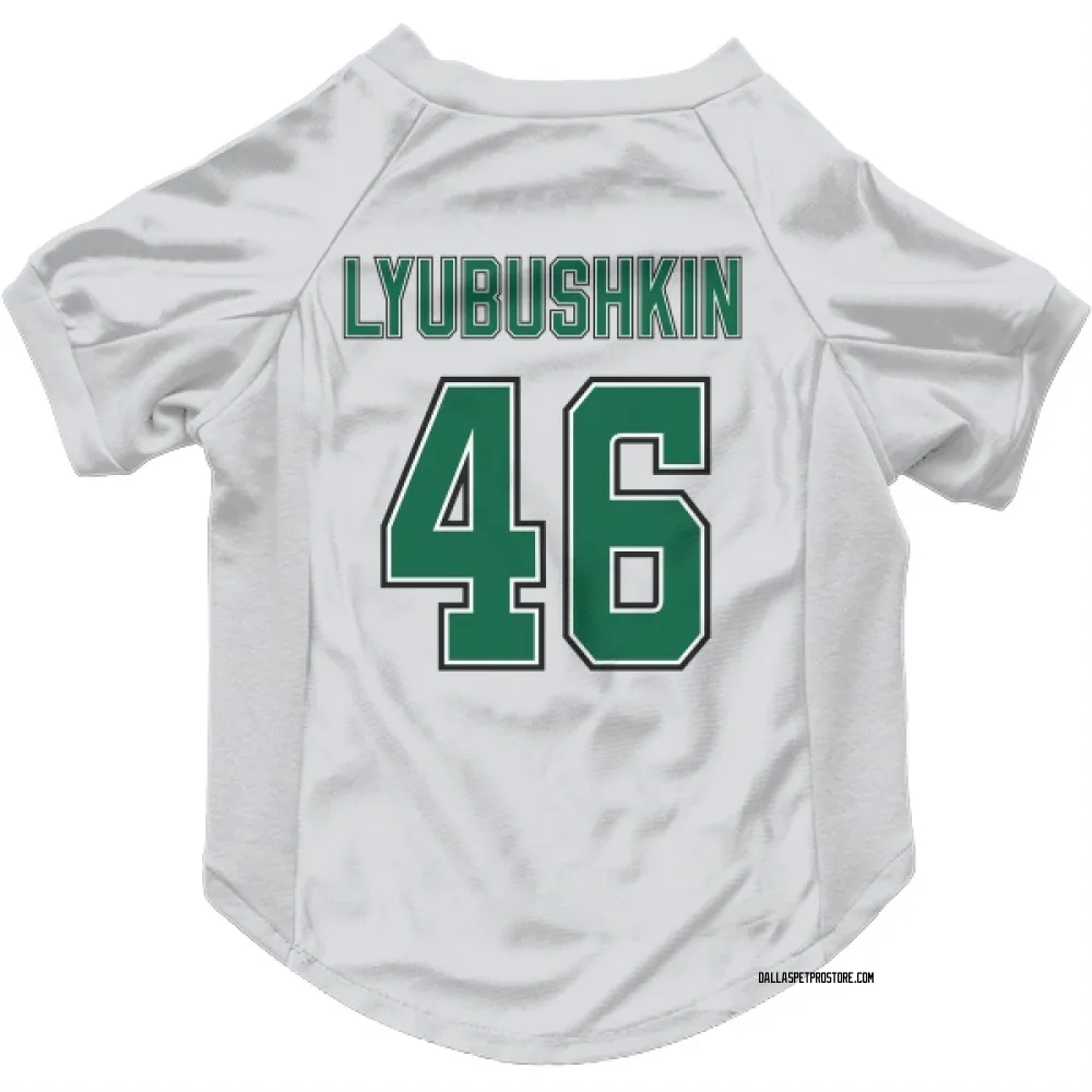 Dallas Stars Ilya Lyubushkin White Pet Jersey for Dog & Cat