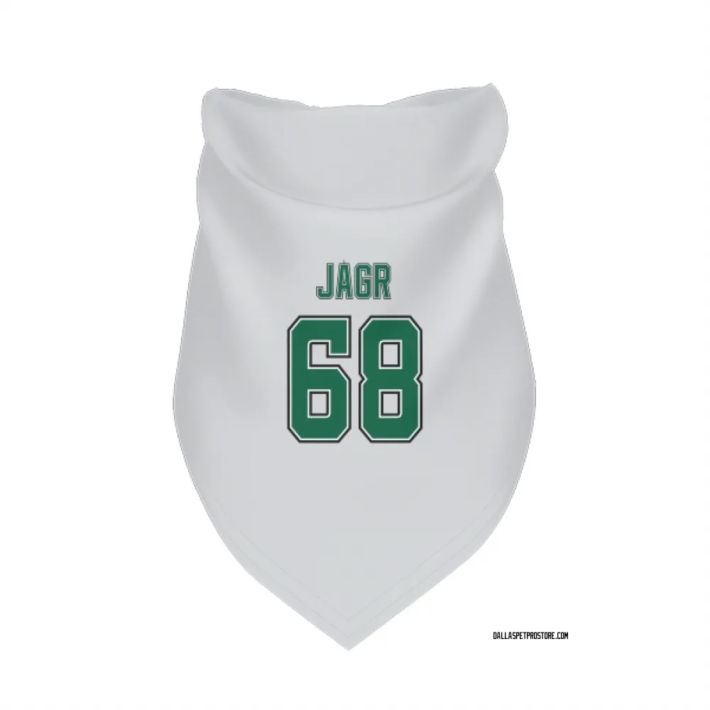 Dallas Stars Jaromir Jagr White Pet Bandana for Dog & Cat