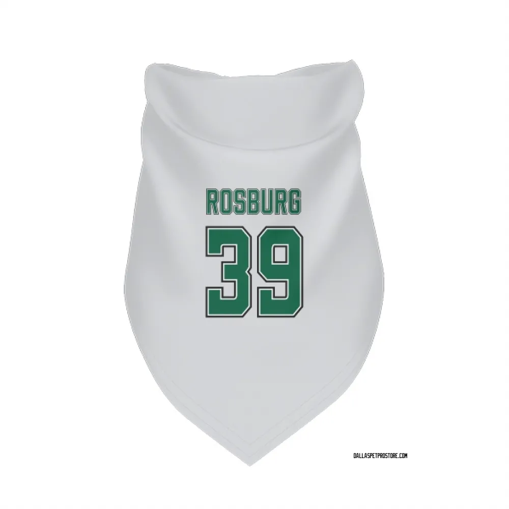 Dallas Stars Jerad Rosburg White Pet Bandana for Dog & Cat