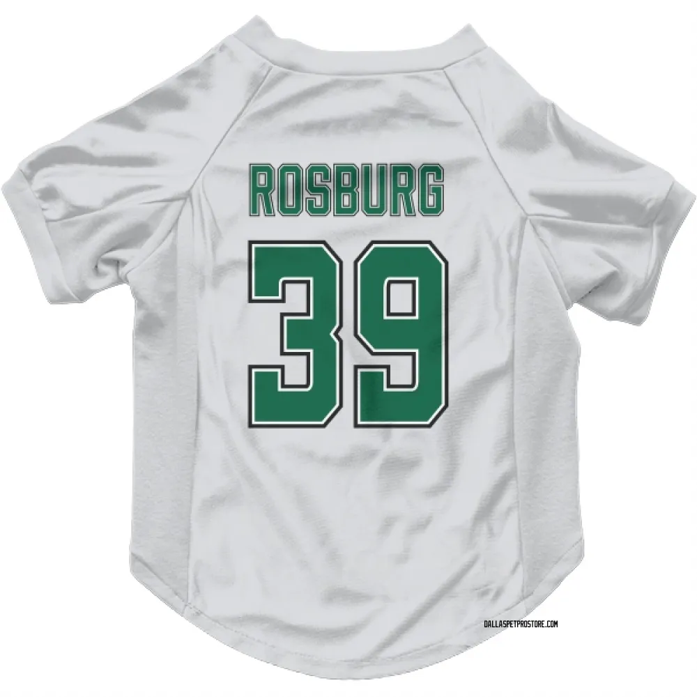 Dallas Stars Jerad Rosburg White Pet Jersey for Dog & Cat