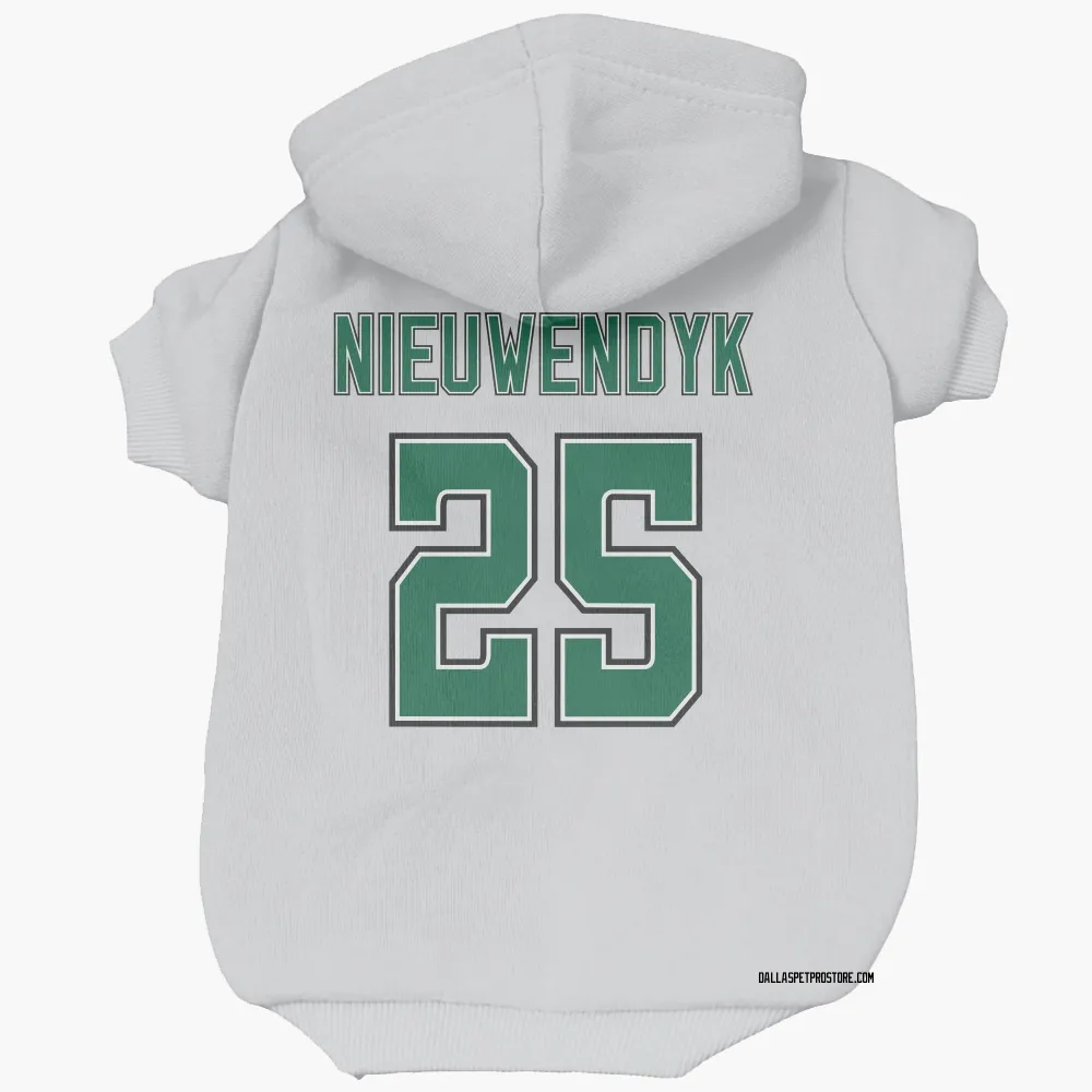 Dallas Stars Joe Nieuwendyk White Pet Hoodie for Dog & Cat