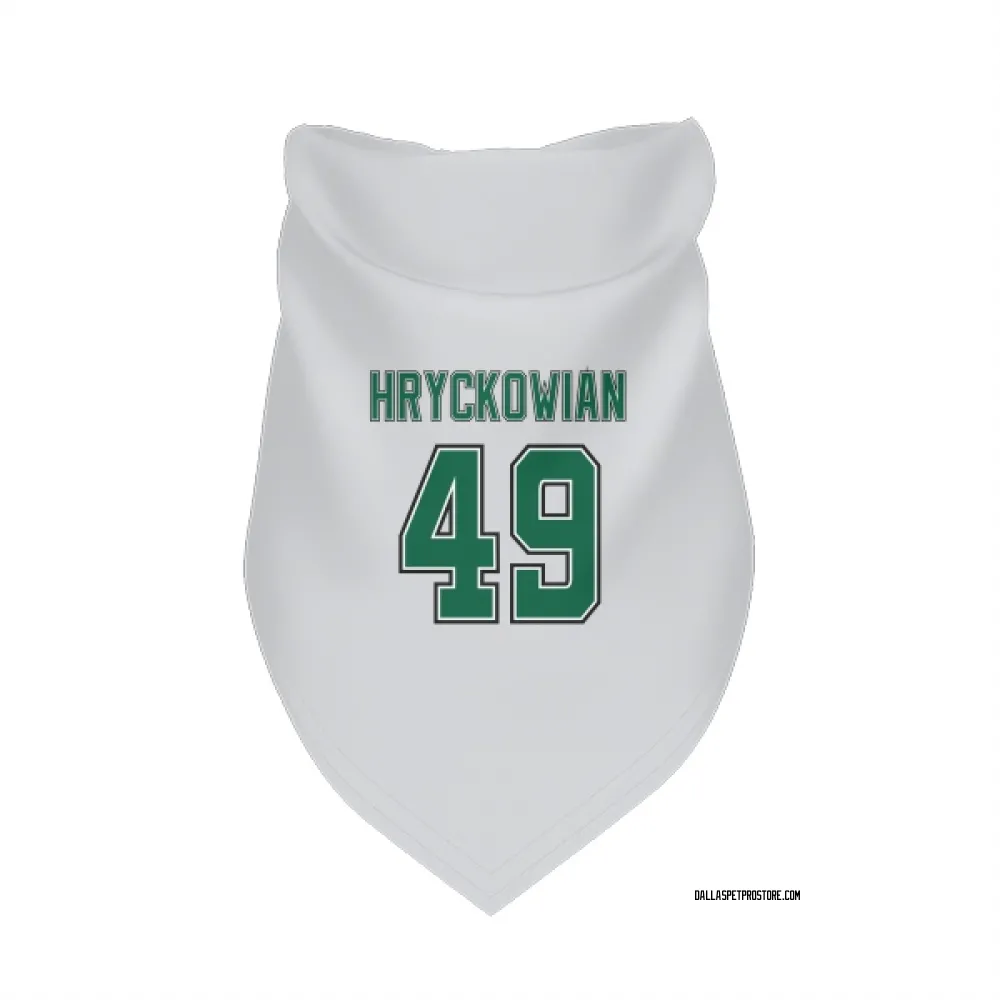 Dallas Stars Justin Hryckowian White Pet Bandana for Dog & Cat