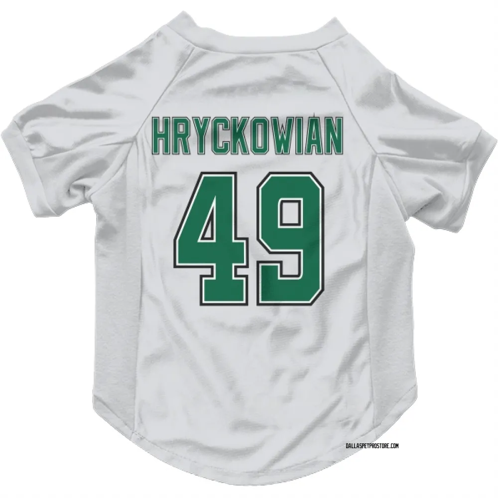 Dallas Stars Justin Hryckowian White Pet Jersey for Dog & Cat