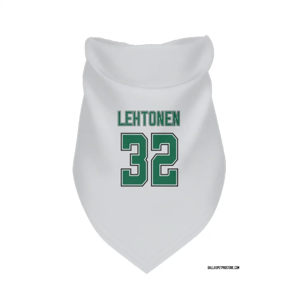 Dallas Stars Kari Lehtonen White Pet Bandana for Dog & Cat