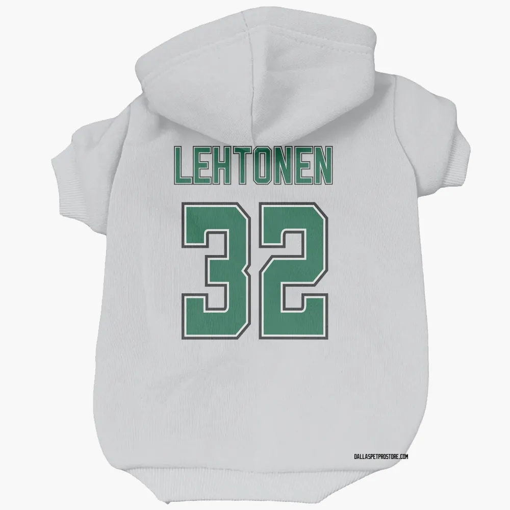 Dallas Stars Kari Lehtonen White Pet Hoodie for Dog & Cat
