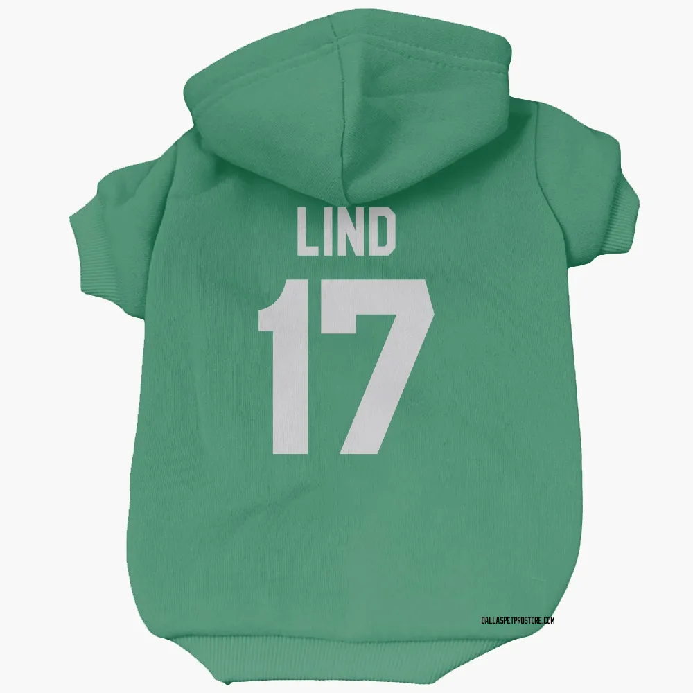 Dallas Stars Kole Lind Green Pet Hoodie for Dog & Cat