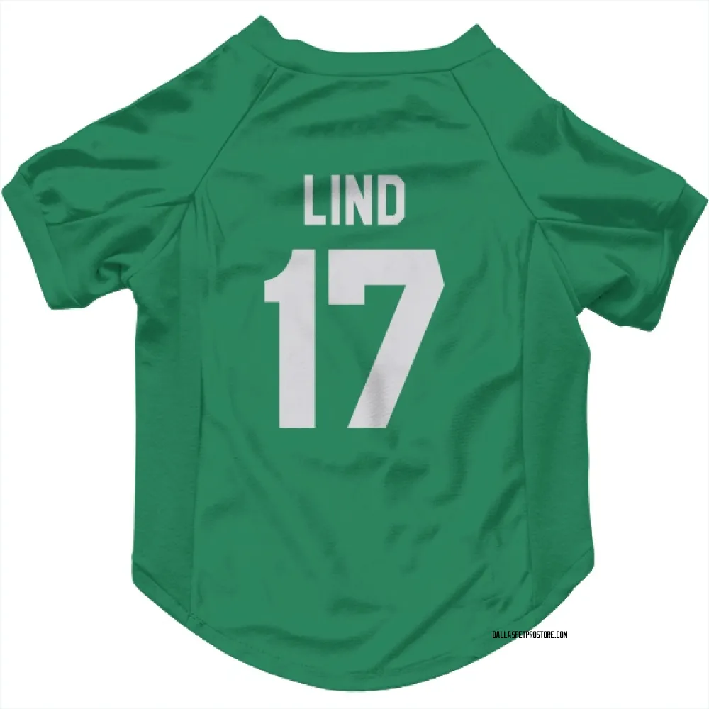 Dallas Stars Kole Lind Green Pet Jersey for Dog & Cat