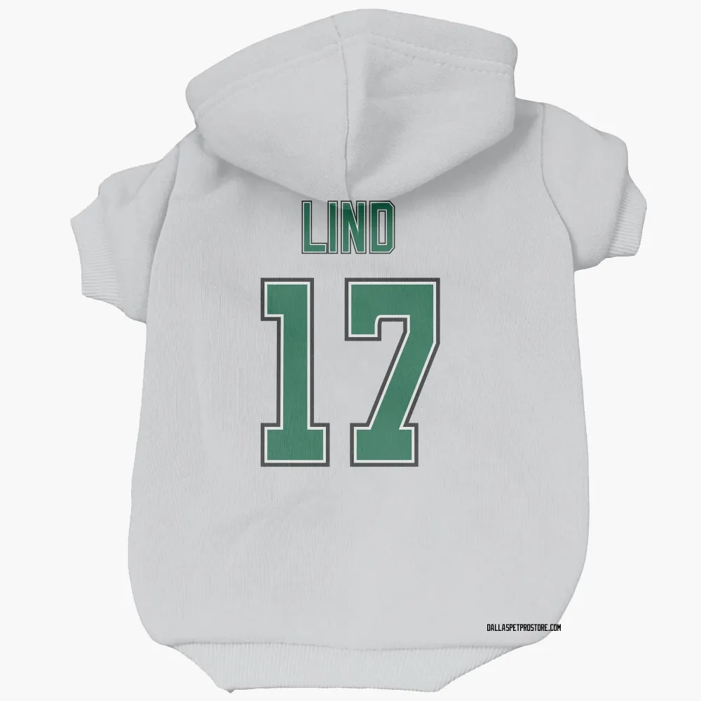 Dallas Stars Kole Lind White Pet Hoodie for Dog & Cat
