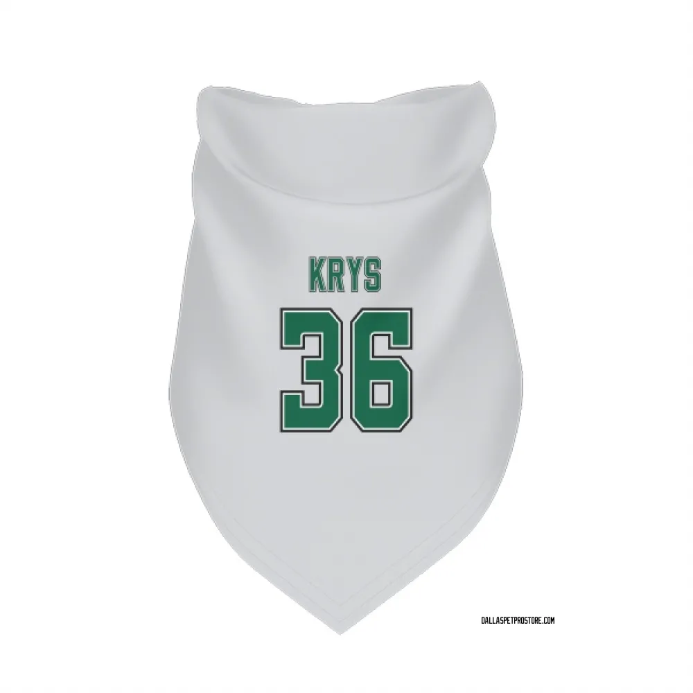 Dallas Stars Luke Krys White Pet Bandana for Dog & Cat