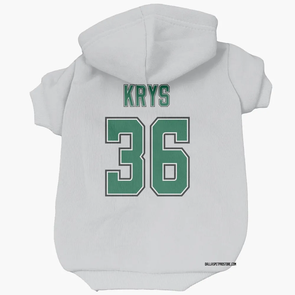 Dallas Stars Luke Krys White Pet Hoodie for Dog & Cat