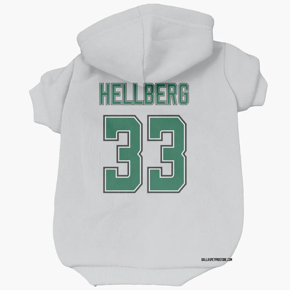 Dallas Stars Magnus Hellberg White Pet Hoodie for Dog & Cat