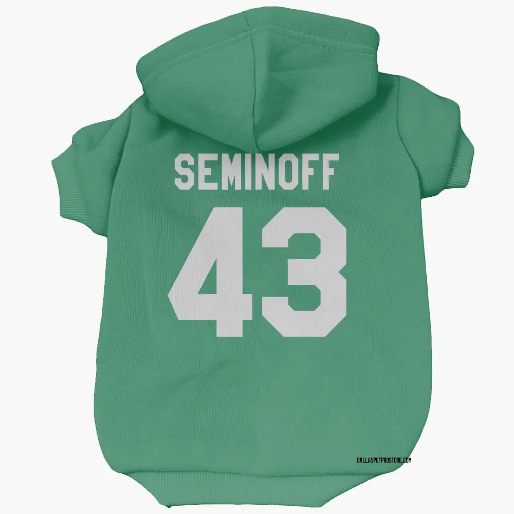 Dallas Stars Matthew Seminoff Green Pet Hoodie for Dog & Cat