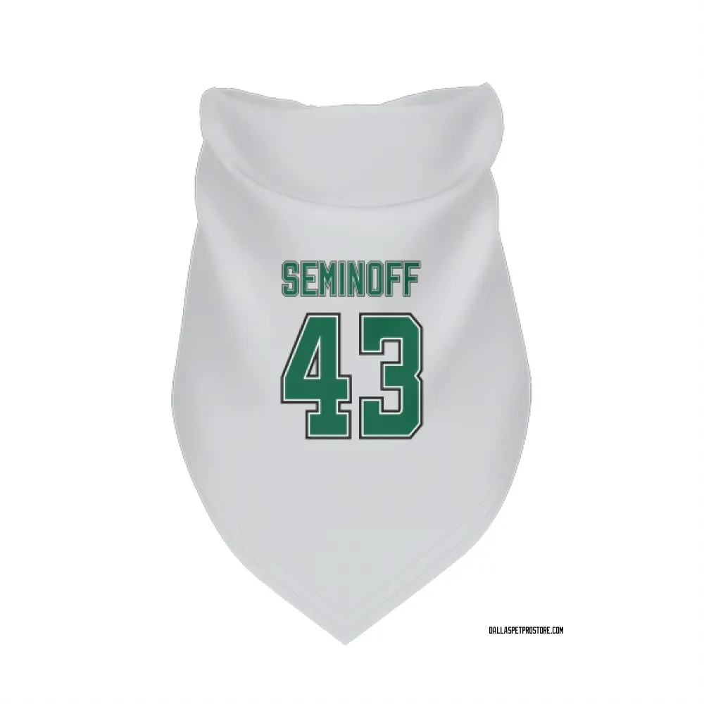 Dallas Stars Matthew Seminoff White Pet Bandana for Dog & Cat