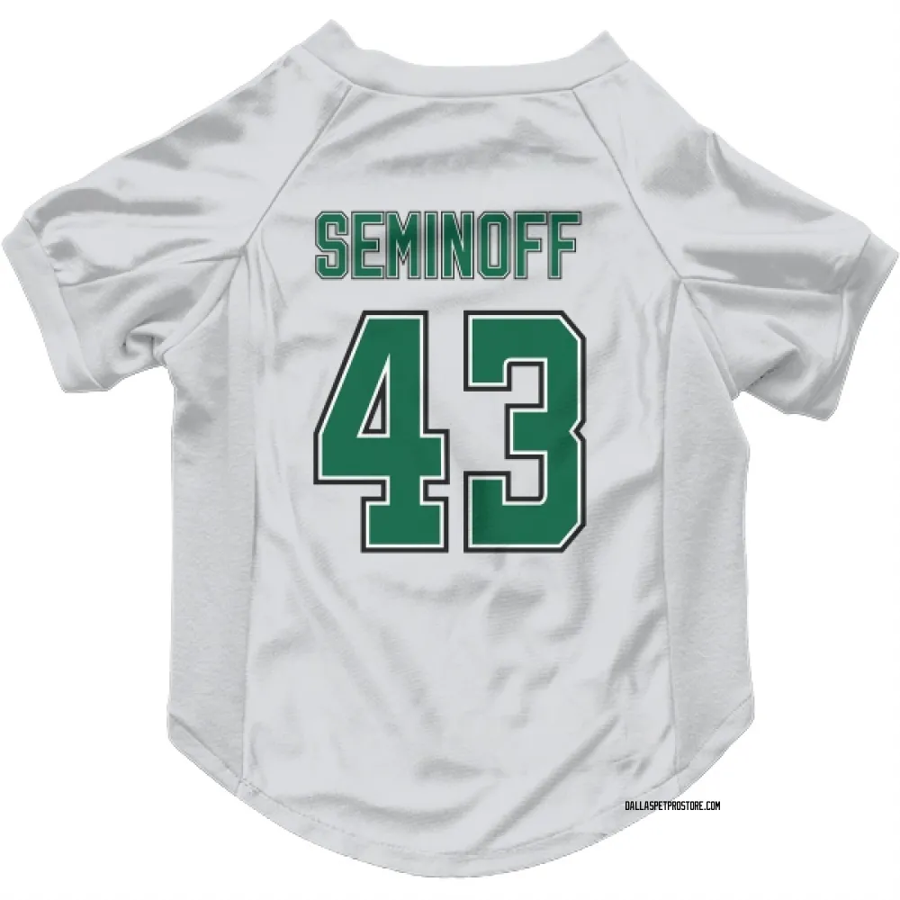 Dallas Stars Matthew Seminoff White Pet Jersey for Dog & Cat