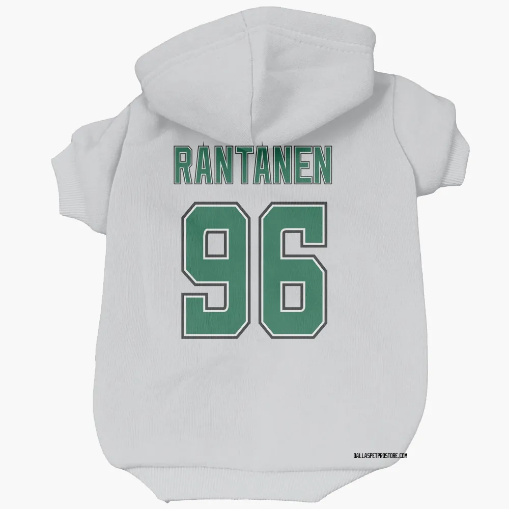 Dallas Stars Mikko Rantanen White Pet Hoodie for Dog & Cat