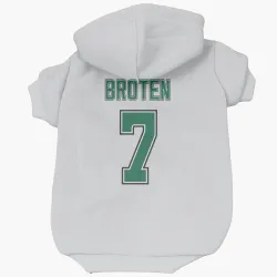 Dallas Stars Neal Broten White Pet Hoodie for Dog & Cat