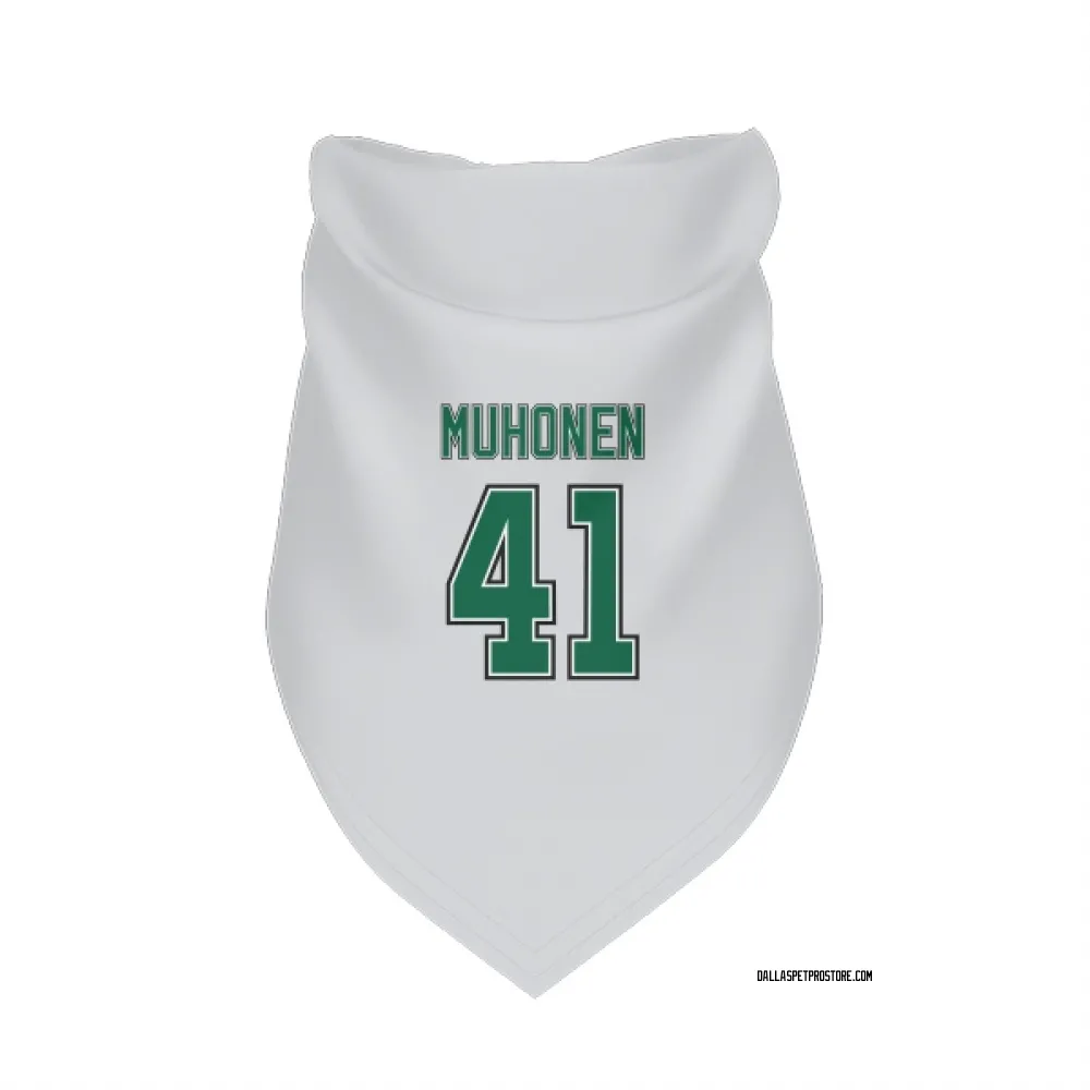 Dallas Stars Niilopekka Muhonen White Pet Bandana for Dog & Cat