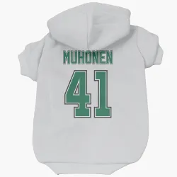 Dallas Stars Niilopekka Muhonen White Pet Hoodie for Dog & Cat