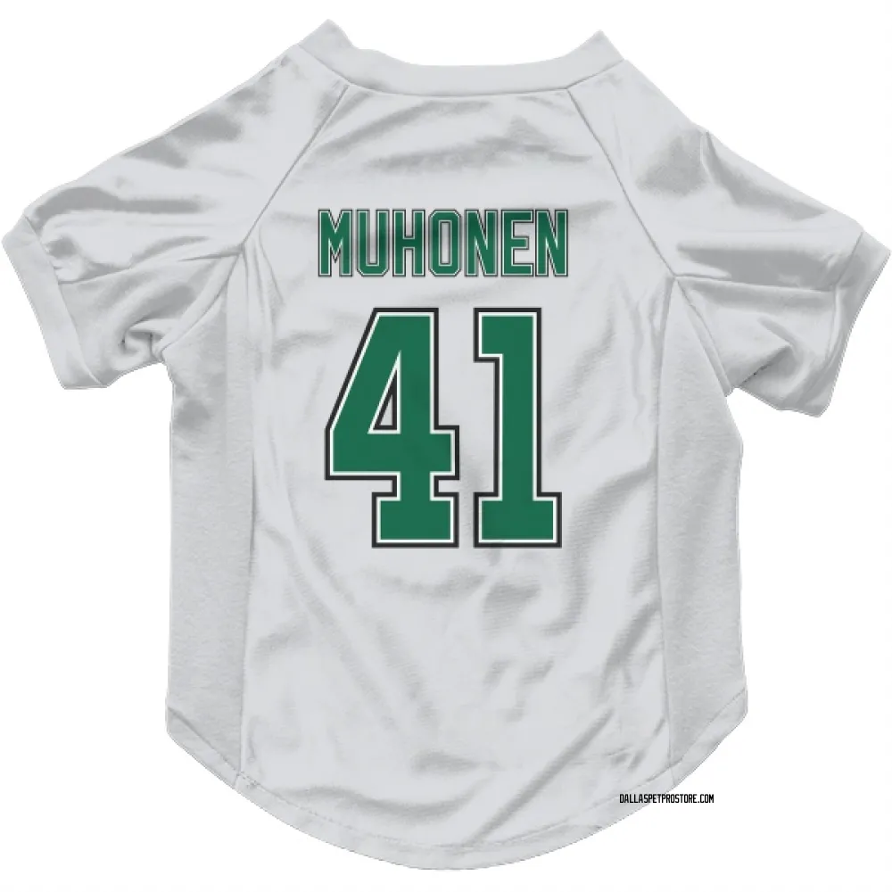 Dallas Stars Niilopekka Muhonen White Pet Jersey for Dog & Cat