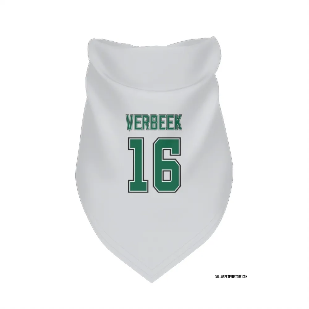 Dallas Stars Pat Verbeek White Pet Bandana for Dog & Cat