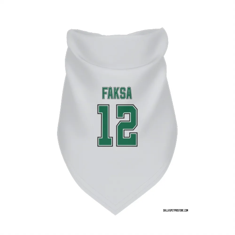 Dallas Stars Radek Faksa White Pet Bandana for Dog & Cat