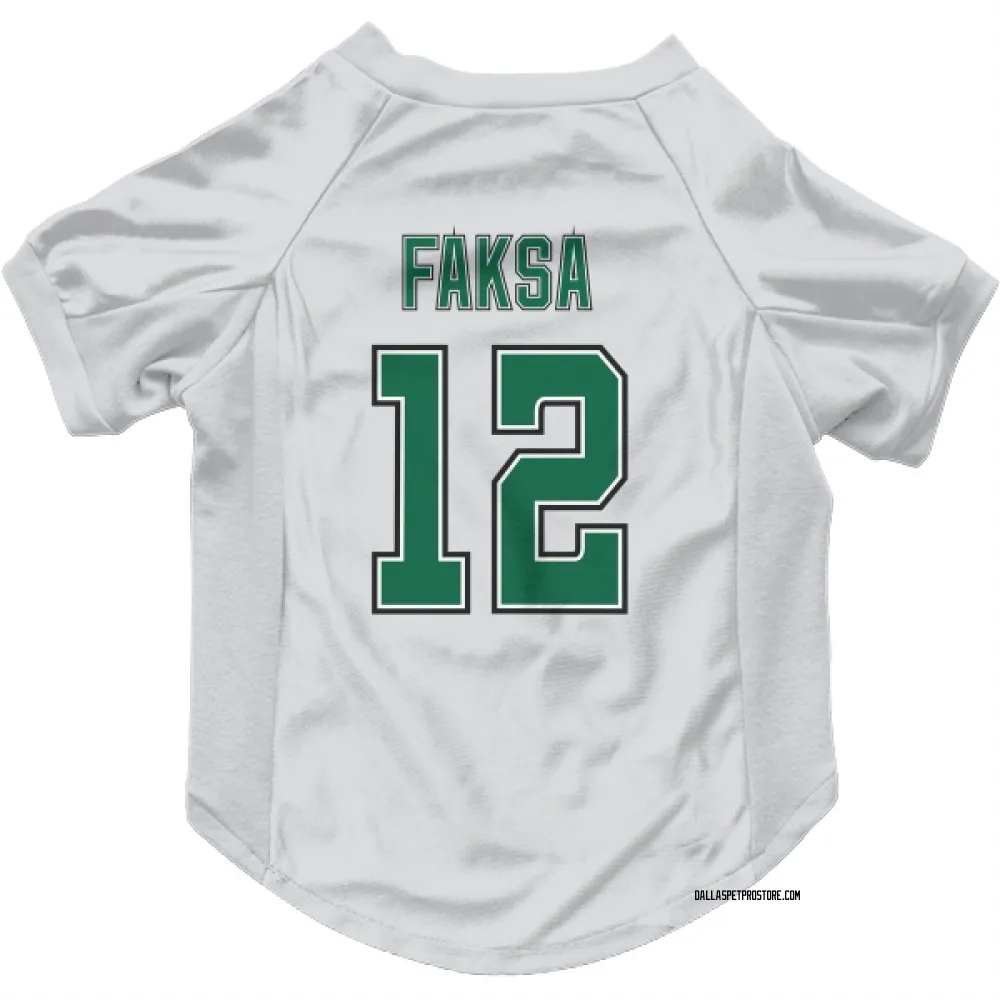 Dallas Stars Radek Faksa White Pet Jersey for Dog & Cat
