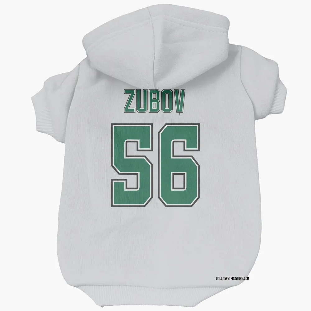 Dallas Stars Sergei Zubov White Pet Hoodie for Dog & Cat