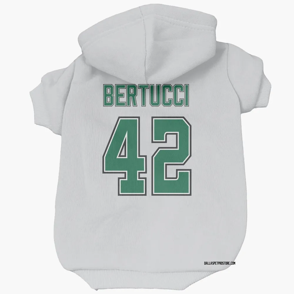 Dallas Stars Tristan Bertucci White Pet Hoodie for Dog & Cat