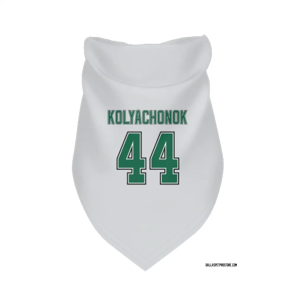 Dallas Stars Vladislav Kolyachonok White Pet Bandana for Dog & Cat